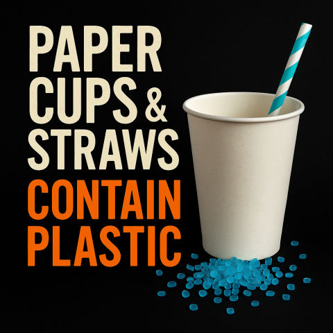 Paper Cups & Straws Contain Plastic