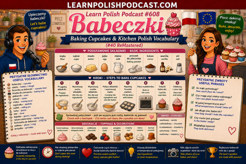 #608 Babeczki - Baking Cupcakes & Kitchen Polish Vocabulary (#40 ReMastered)