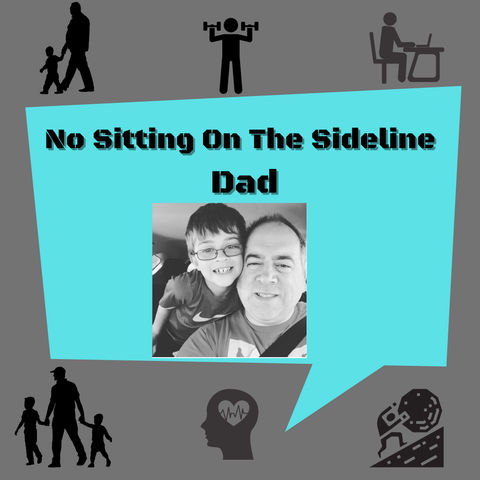 No sitting on the sideline dad Logo
