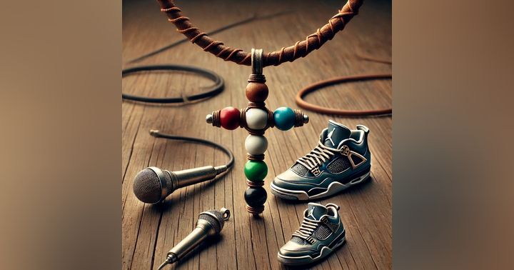 image for A Journey of Faith and Symbols: The Cross, the Microphone, Headphones, and the Shoe