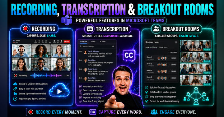 image for Recording, Transcription, and Breakout Rooms: The Modern Meeting Guide