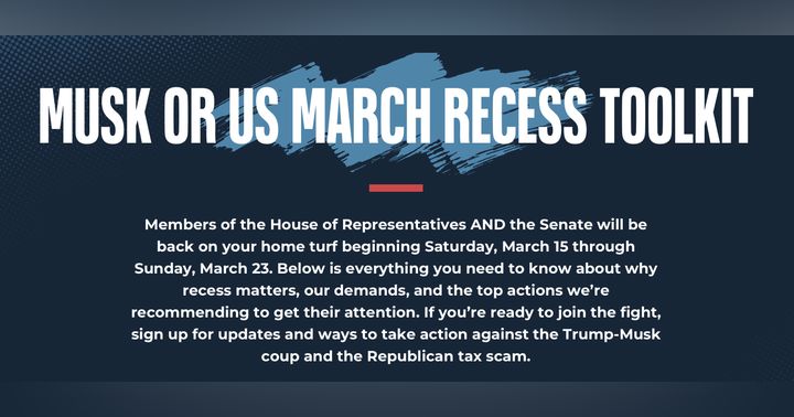 image for Indivisible.org's "Musk or Us" March Recess Toolkit